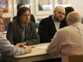 Students and facilitators in discussion groups at the Pittsburgh Workshop on Feb. 11, 2012.
